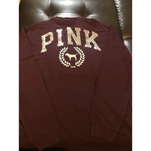 Victoria’s Secret PINK Burgundy Long Sleeve Shirt